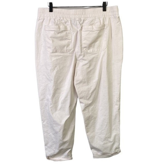 Talbots "Easy Slim Leg Crop Pants" Pull On Elastic Drawstring Button Tab Cuffs - Picture 6 of 16